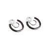 Silver 20mm Thick Hoop Clip Angle Adjustable Spiral Clip On Earrings