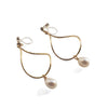 Freshwater pearl invisible clip on hoop earrings - miyabigracejewelry.com