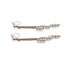 Dangle Beaded White Freshwater Pearl Invisible Clip On Earrings (Gold tone) - miyabigracejewelry.com
