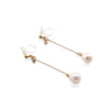 White Teardrop Freshwater Pearl Invisible Clip On Earrings (Gold tone) - miyabigracejewelry.com