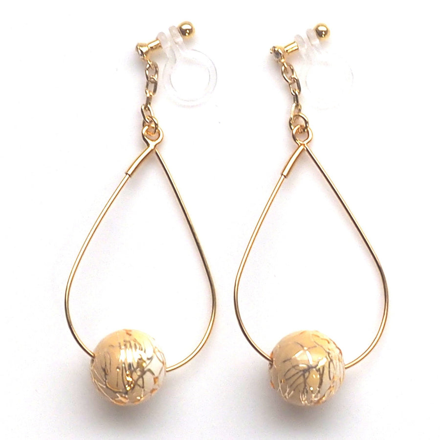 Karakusa invisible clip on earrings - miyabigracejewelry.com