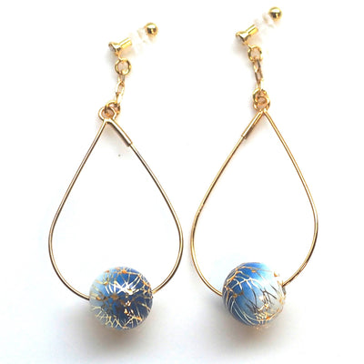Karakusa invisible clip on earrings - miyabigracejewelry.com