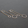 Double sided hoop invisible clip on earrings ( Gold tone ) - miyabigracejewelry.com