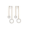 Double sided hoop invisible clip on earrings ( Gold tone ) - miyabigracejewelry.com