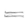 Dangle rhinestone chain and wave bar invisible clip on earrings ( Silver tone ) - miyabigracejewelry.com