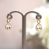 Cubic zirconia invisible clip on earrings - miyabigracejewelry.com