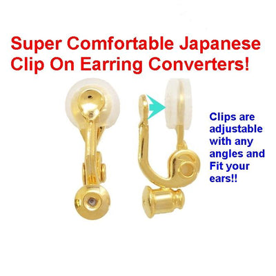 Comfortable clip angle adjustable clip on earring converters - Miyabi Grace