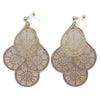 Dangle gold filigree invisible clip on earrings - miyabigracejewelry.com