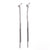 Long silver bar invisible clip on earrings