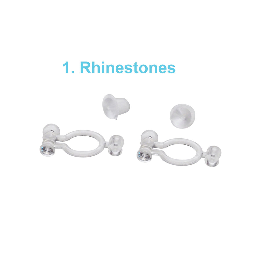 Best seller!  2 pairs of Pierced look and comfortable invisible clip on earring converters - Miyabi Grace