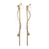 Gold threader invisible clip on earrings - miyabigracejewelry.com