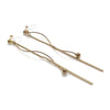 Gold threader invisible clip on earrings - miyabigracejewelry.com